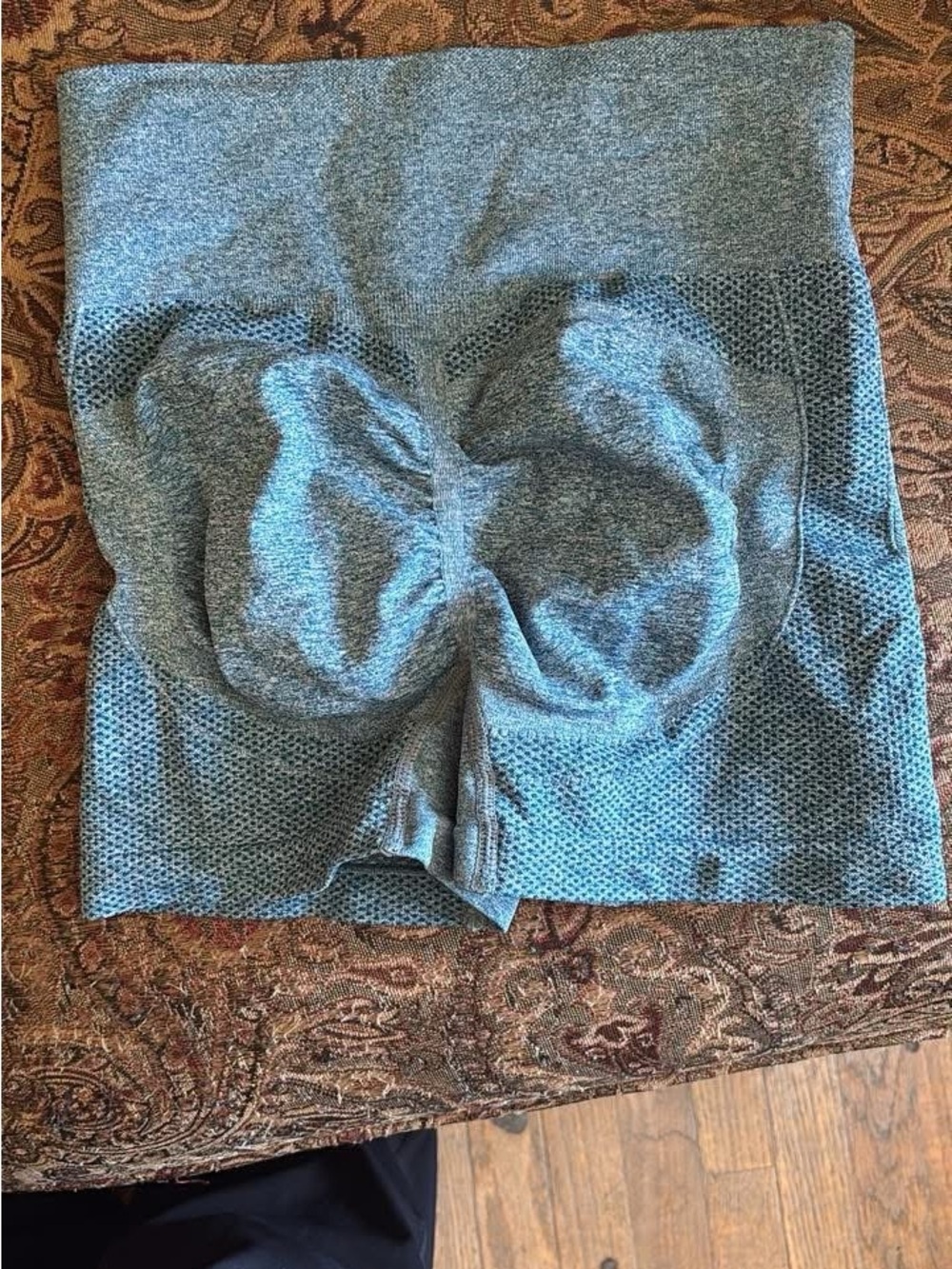 Seamless High-Waist Shaping Shorts in Blue